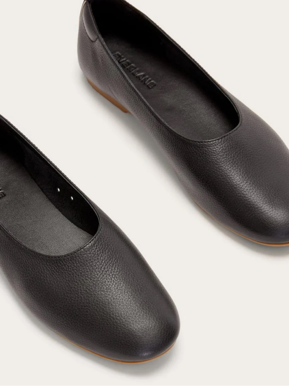 Everlane The Day Glove Black Leather Ballet Flats - Picture 3 of 11
